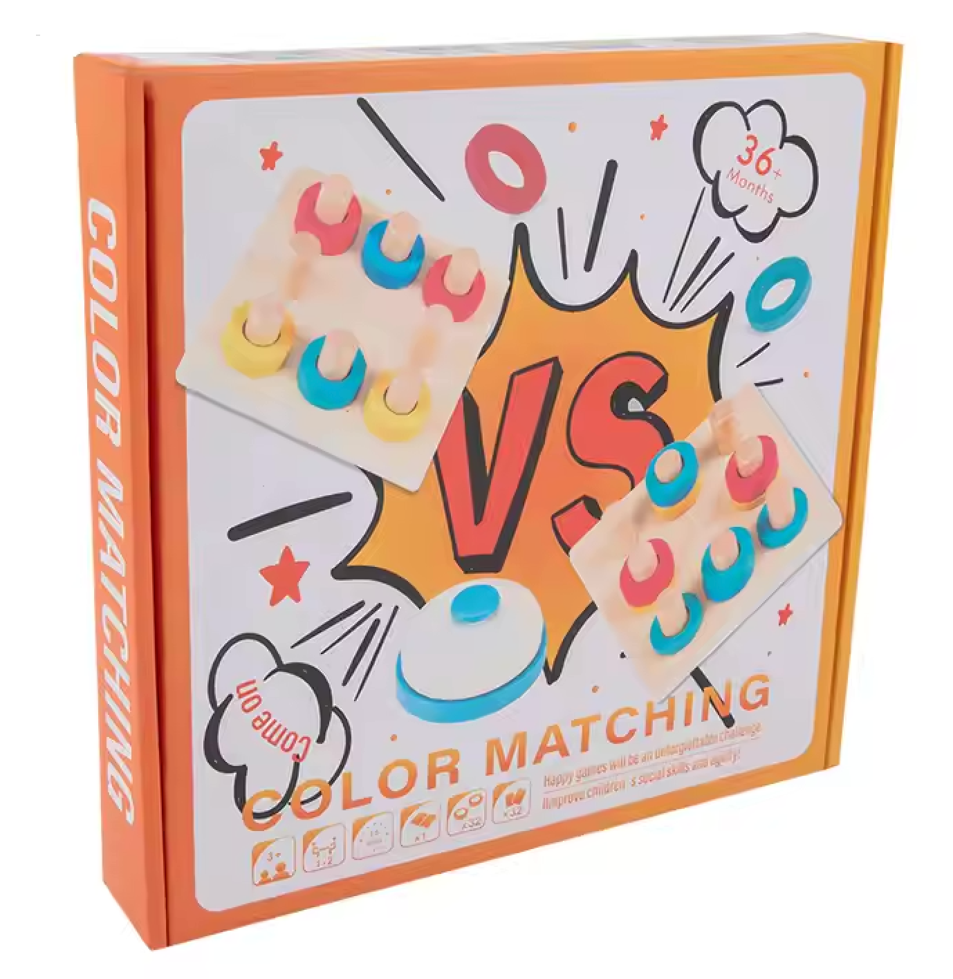 Juego de Clasificación de Colores – Mesa Montessori de Coordinación y Lógica