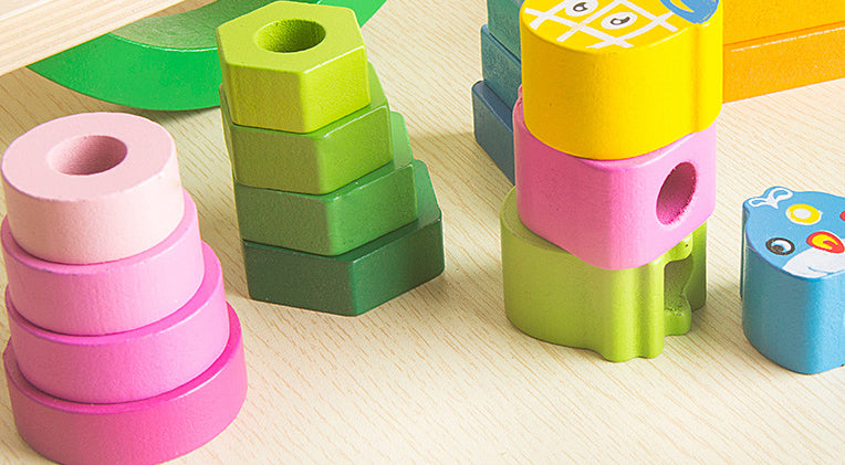 Bloques de Madera para Apilar y Balancear – Juego Educativo Montessori