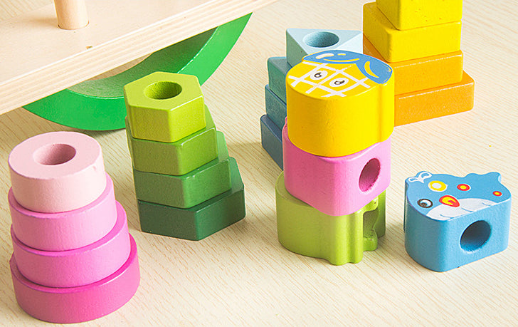 Bloques de Madera para Apilar y Balancear – Juego Educativo Montessori