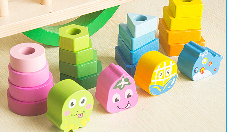 Bloques de Madera para Apilar y Balancear – Juego Educativo Montessori