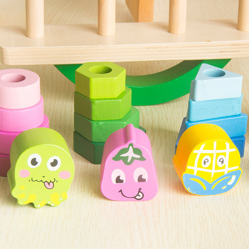 Bloques de Madera para Apilar y Balancear – Juego Educativo Montessori