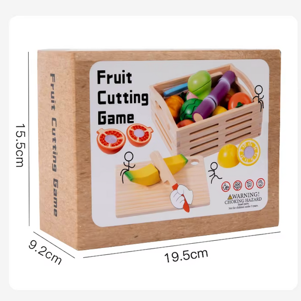 Canasta de Frutas de Madera – Juego Montessori Educativo
