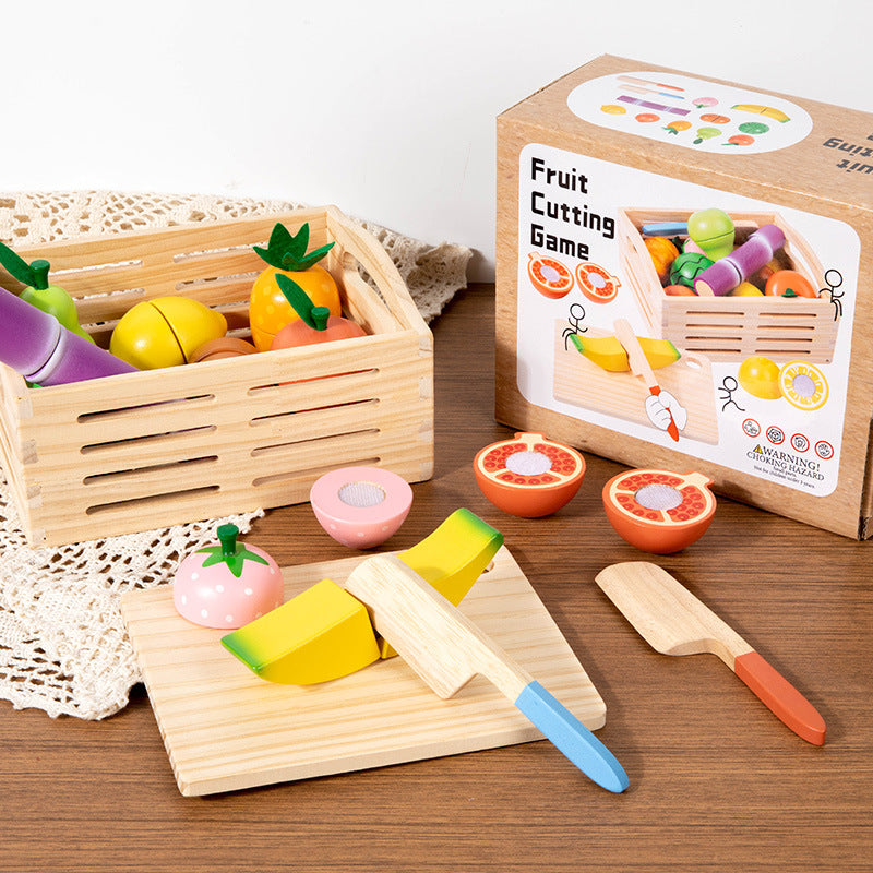 Canasta de Frutas de Madera – Juego Montessori Educativo