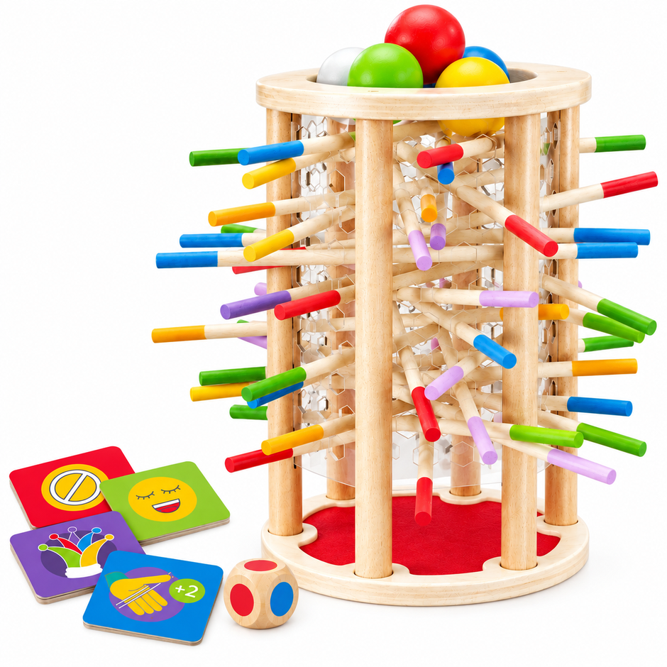 Torre de Palitos Montessori Ball Fall – Juego de Estrategia