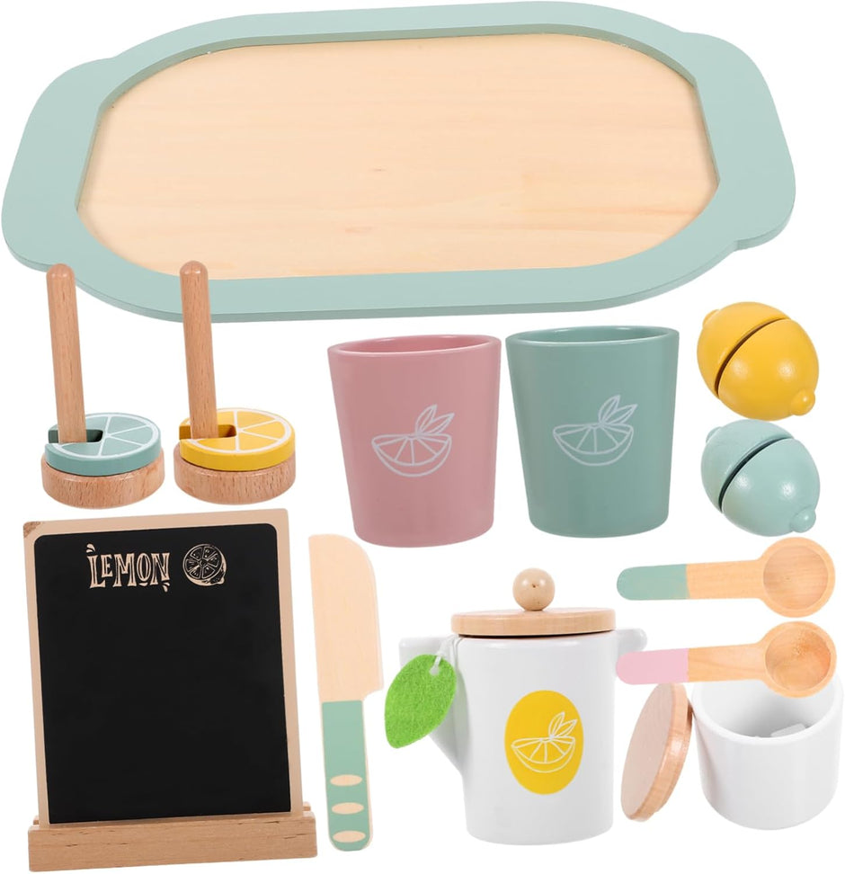 Lemon Tea Party – Juego de Té de Madera con Estilo Refrescante