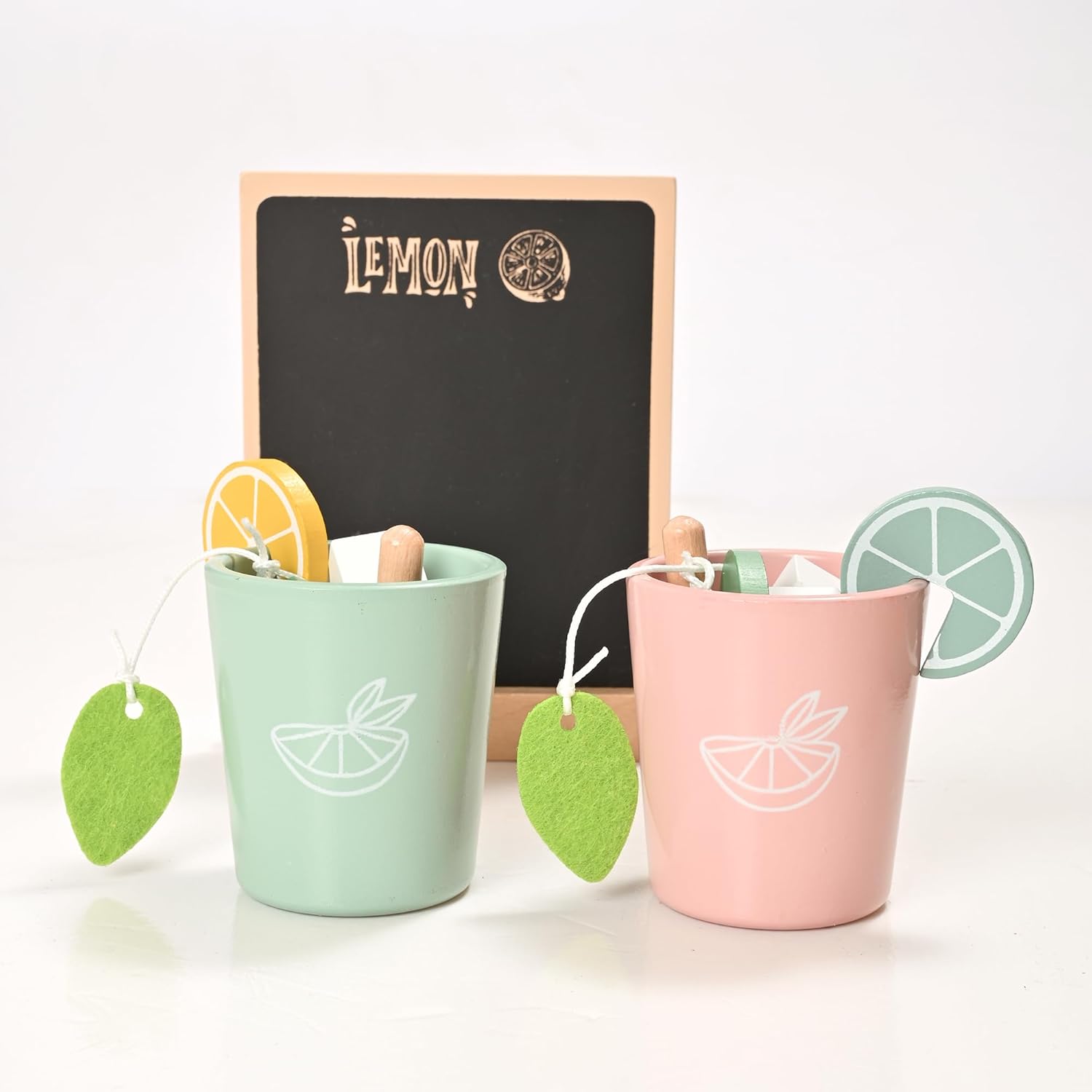 Lemon Tea Party – Juego de Té de Madera con Estilo Refrescante