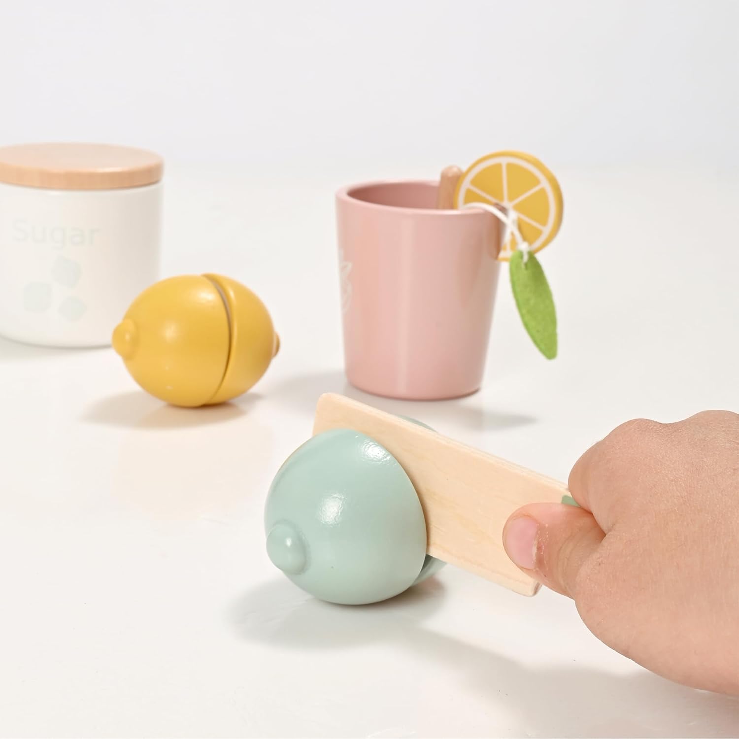 Lemon Tea Party – Juego de Té de Madera con Estilo Refrescante