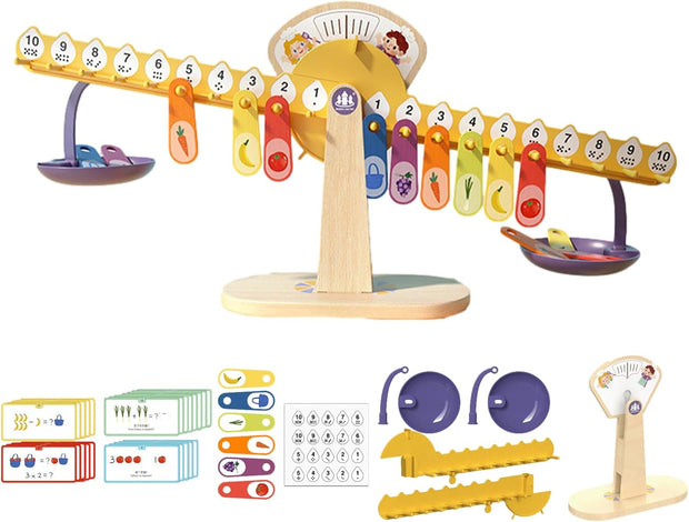 Balanza Matemágica – Juego Montessori para Aprender Pesos y Números