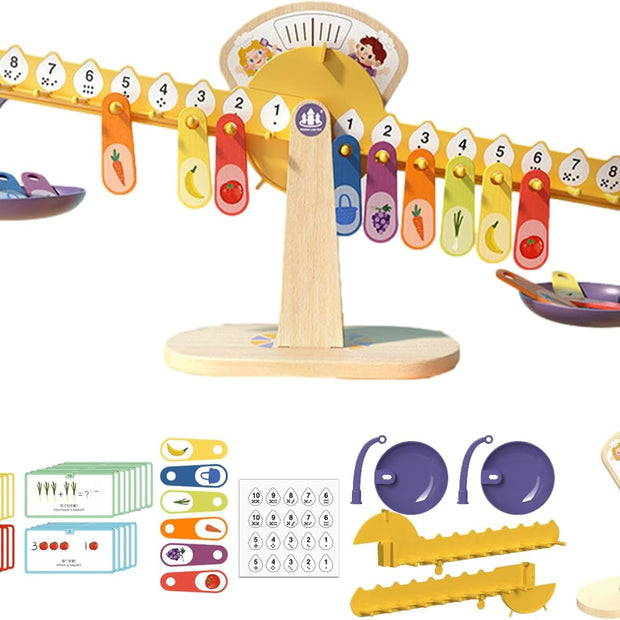 Balanza Matemágica – Juego Montessori para Aprender Pesos y Números