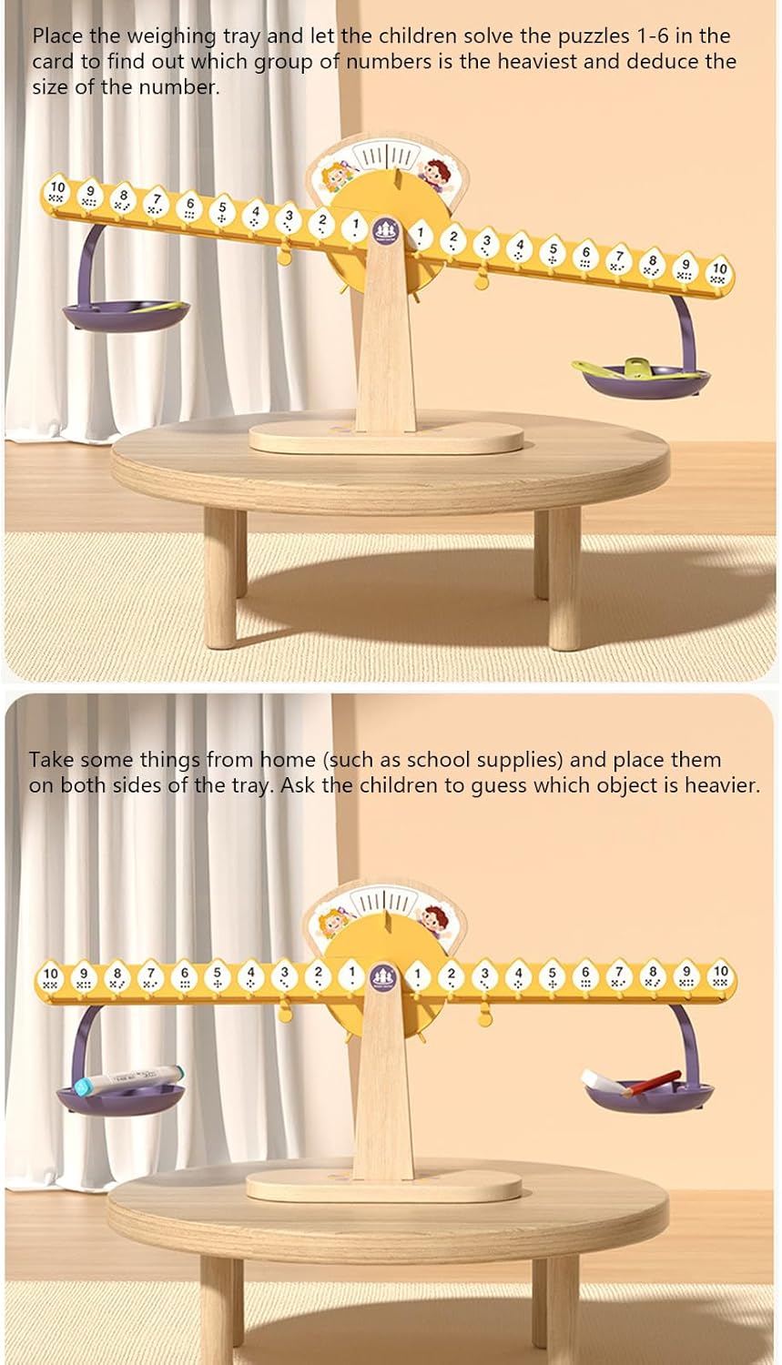 Balanza Matemágica – Juego Montessori para Aprender Pesos y Números