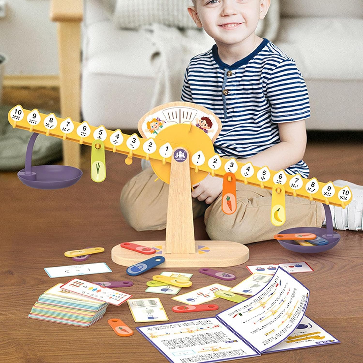 Balanza Matemágica – Juego Montessori para Aprender Pesos y Números