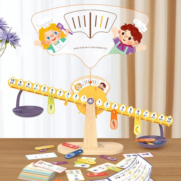 Balanza Matemágica – Juego Montessori para Aprender Pesos y Números