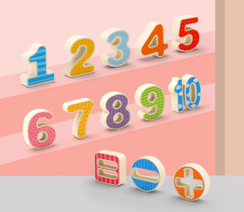 Tablero Educativo Multifuncional de Madera – Pesca, números, formas y clasificación para aprender jugando