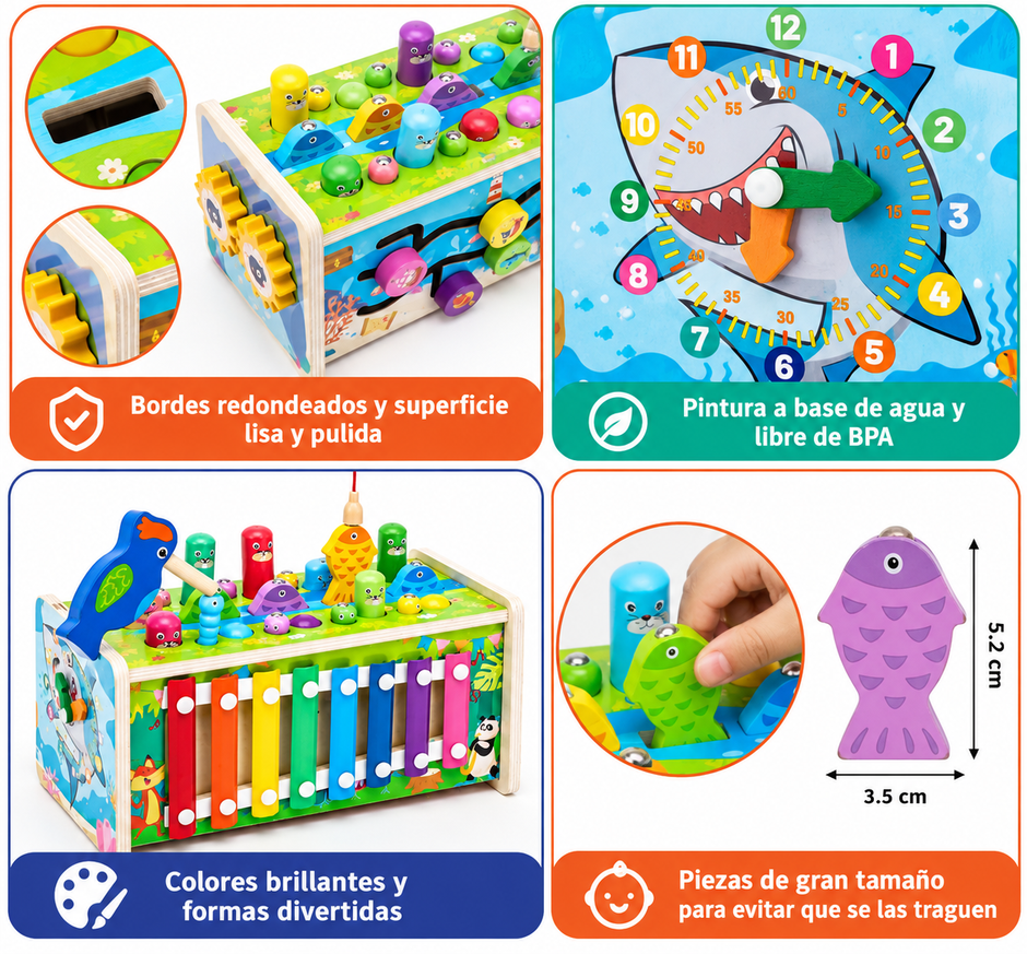 Centro de Actividades Montessori 8 en 1 – Buho Musical