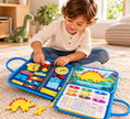 Libro Sensorial Montessori de Dinosaurios 8 en 1