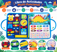 Libro Sensorial Montessori de Dinosaurios 8 en 1