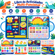 Libro Sensorial Montessori de Dinosaurios 8 en 1