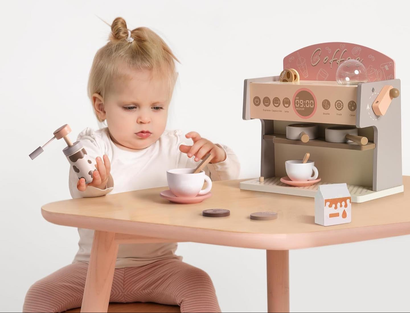 Mini Barista – Máquina de Café de Madera Montessori
