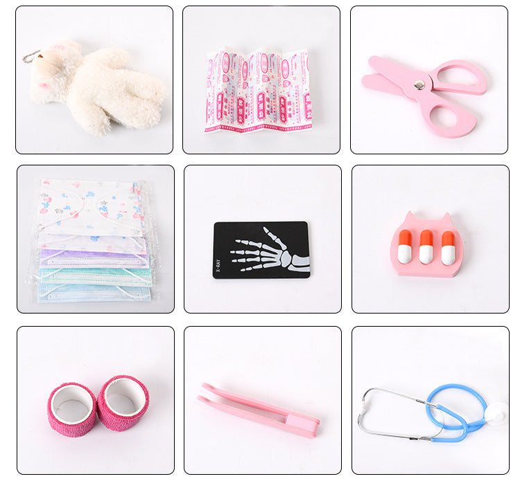 Maletín del Doctor Soñador – Kit Médico de Madera con Accesorios y Estuche de Tela