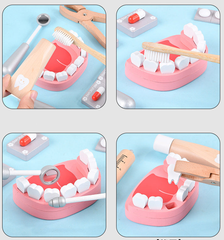 Sonrisas Saludables – Kit de Dentista Infantil con Maletín y Herramientas de Madera