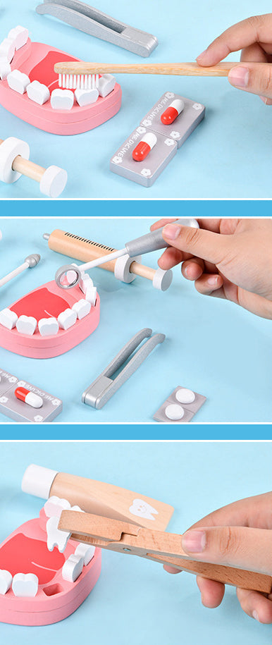 Sonrisas Saludables – Kit de Dentista Infantil con Maletín y Herramientas de Madera
