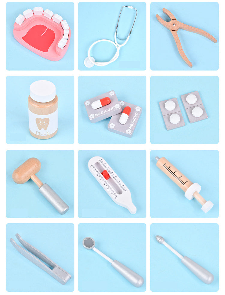 Sonrisas Saludables – Kit de Dentista Infantil con Maletín y Herramientas de Madera