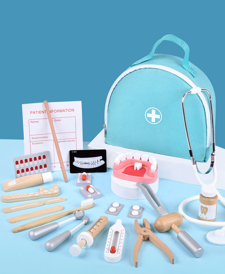 Sonrisas Saludables – Kit de Dentista Infantil con Maletín y Herramientas de Madera