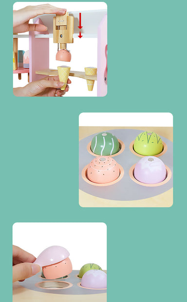 Tienda de Helados y Postres de Madera – Crea Sabores, Sirve y Juega