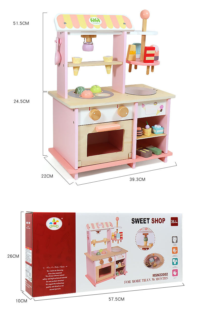 Tienda de Helados y Postres de Madera – Crea Sabores, Sirve y Juega