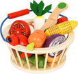 Canasta de Verduras de Madera – ¡A cortar y cocinar jugando!