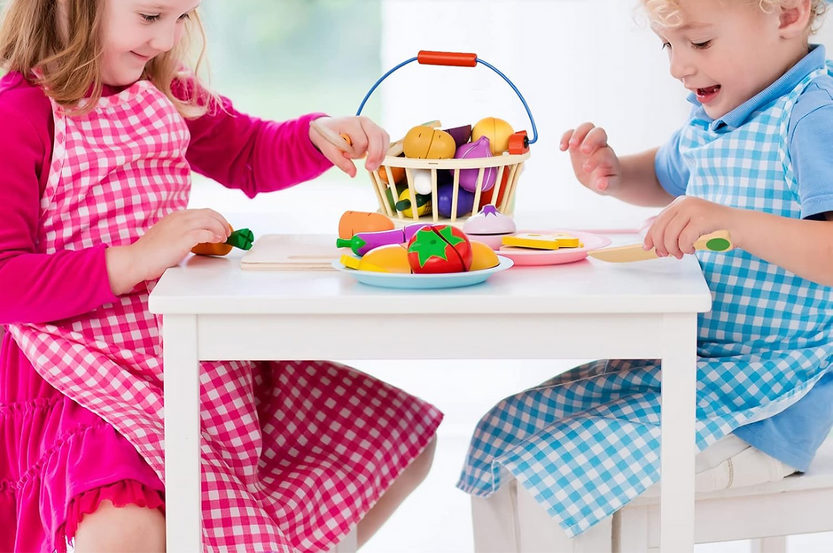 Canasta de Verduras de Madera – ¡A cortar y cocinar jugando!