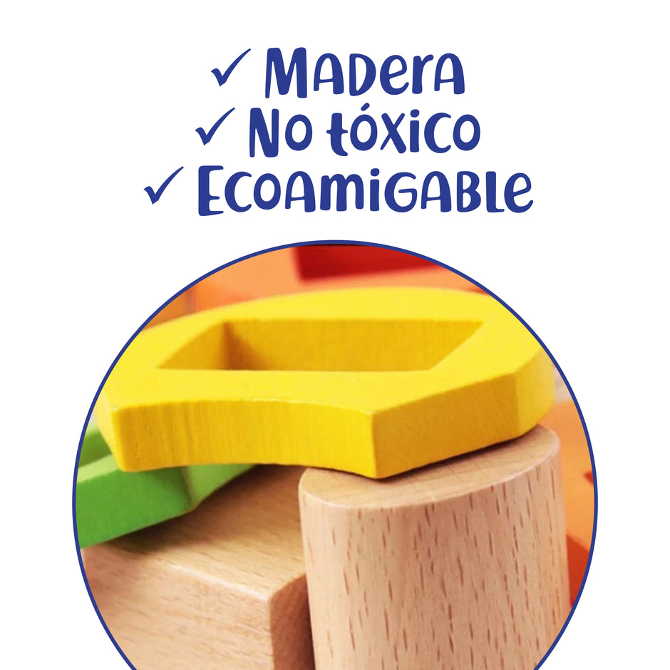 Pizza de Madera con Ingredientes Intercambiables – 27 piezas para crear, cortar y compartir
