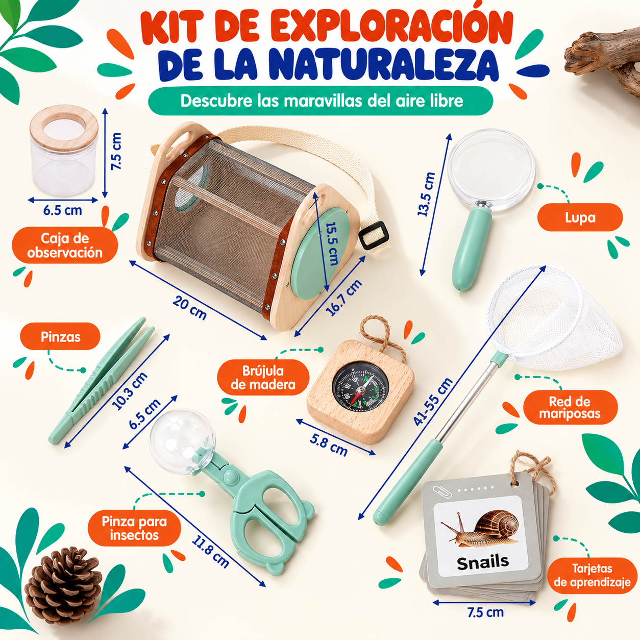 Kit de Exploración de la Naturaleza – Pequeño Explorador