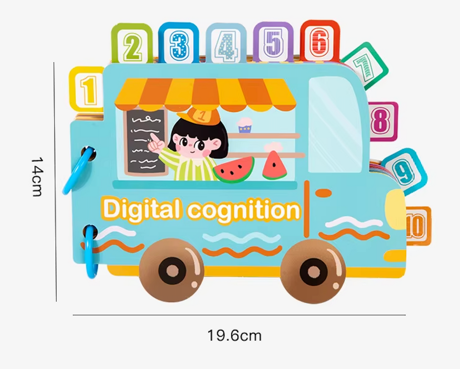 Libro Montessori “Números sobre Ruedas”