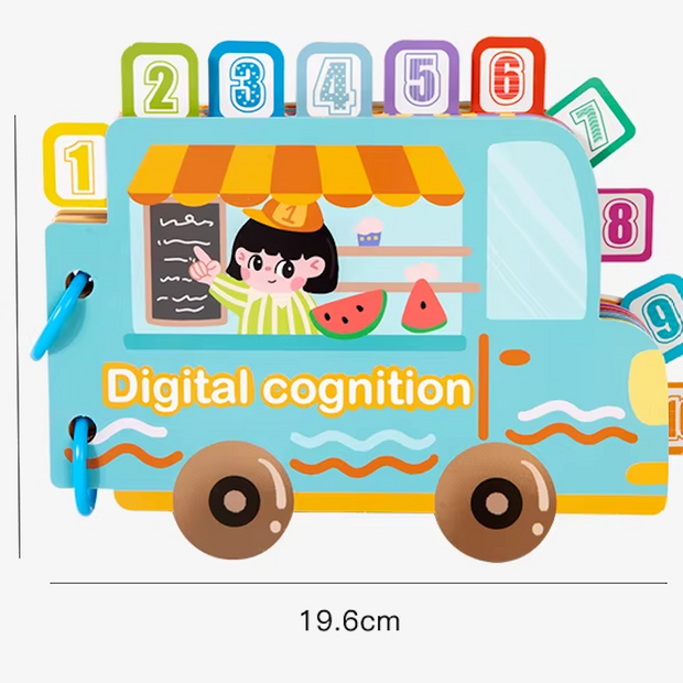 Libro Montessori “Números sobre Ruedas”