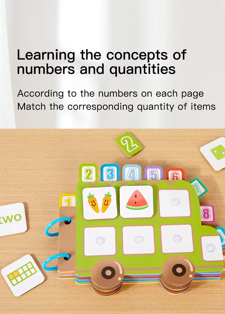 Libro Montessori “Números sobre Ruedas”