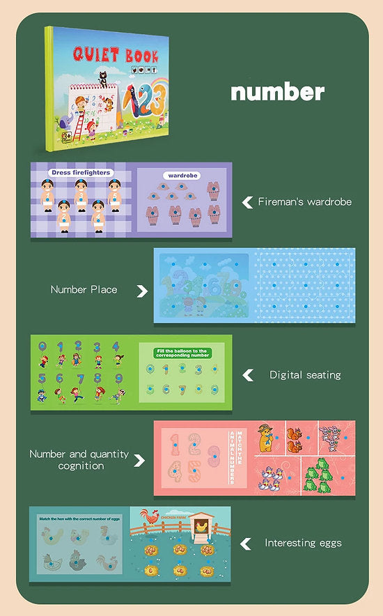 123 Aventuras Numéricas: Libro Interactivo con Velcro para Aprender Jugando