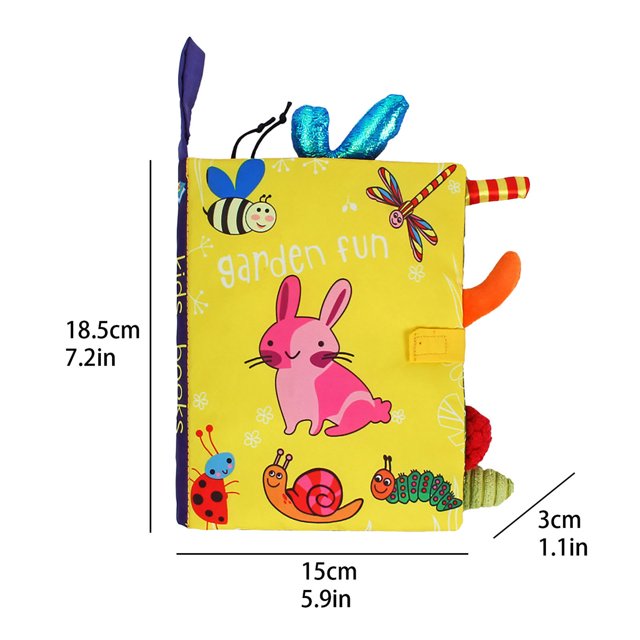 Libro Sensorial de Tela Garden Friends