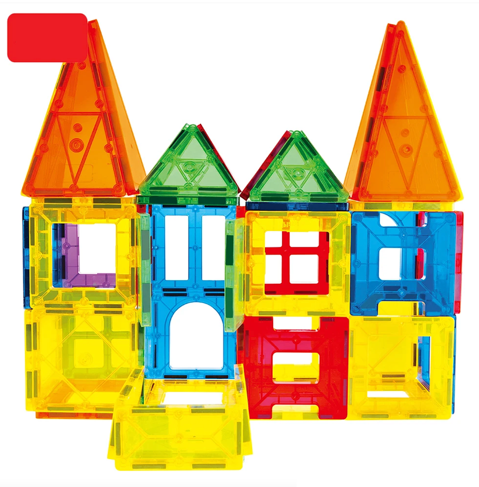 Magnetic Tiles – 180 piezas para construir estructuras más grandes, explorar y aprender sin límites