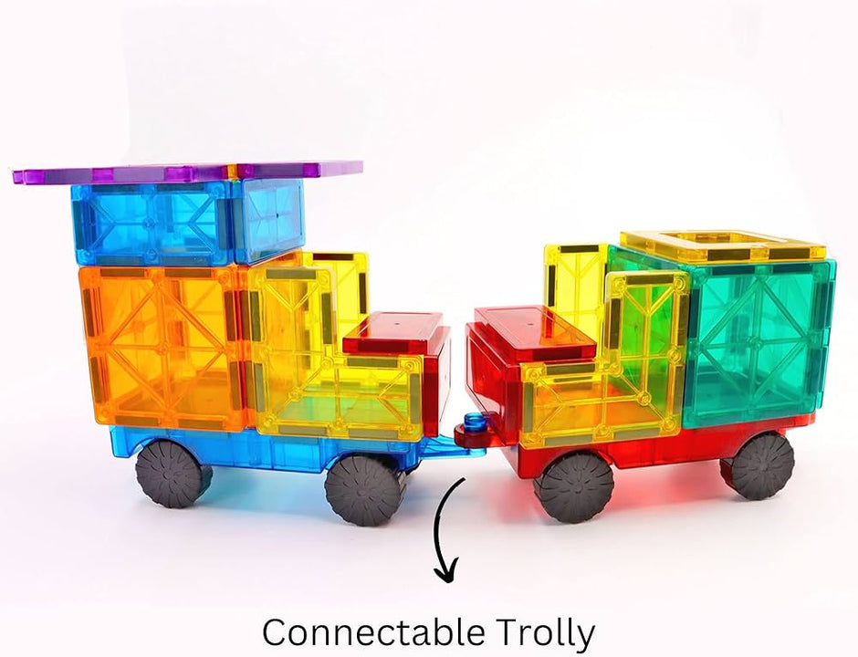 Magnetic Tiles – 180 piezas para construir estructuras más grandes, explorar y aprender sin límites