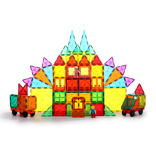 Magnetic Tiles – 180 piezas para construir estructuras más grandes, explorar y aprender sin límites