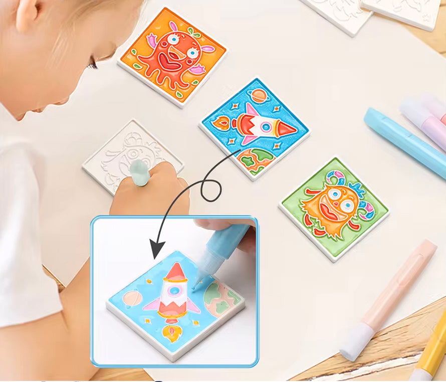 Magnetic Tiles MagnePaint – 58 piezas con pinturas y diseño espacial para crear y personalizar