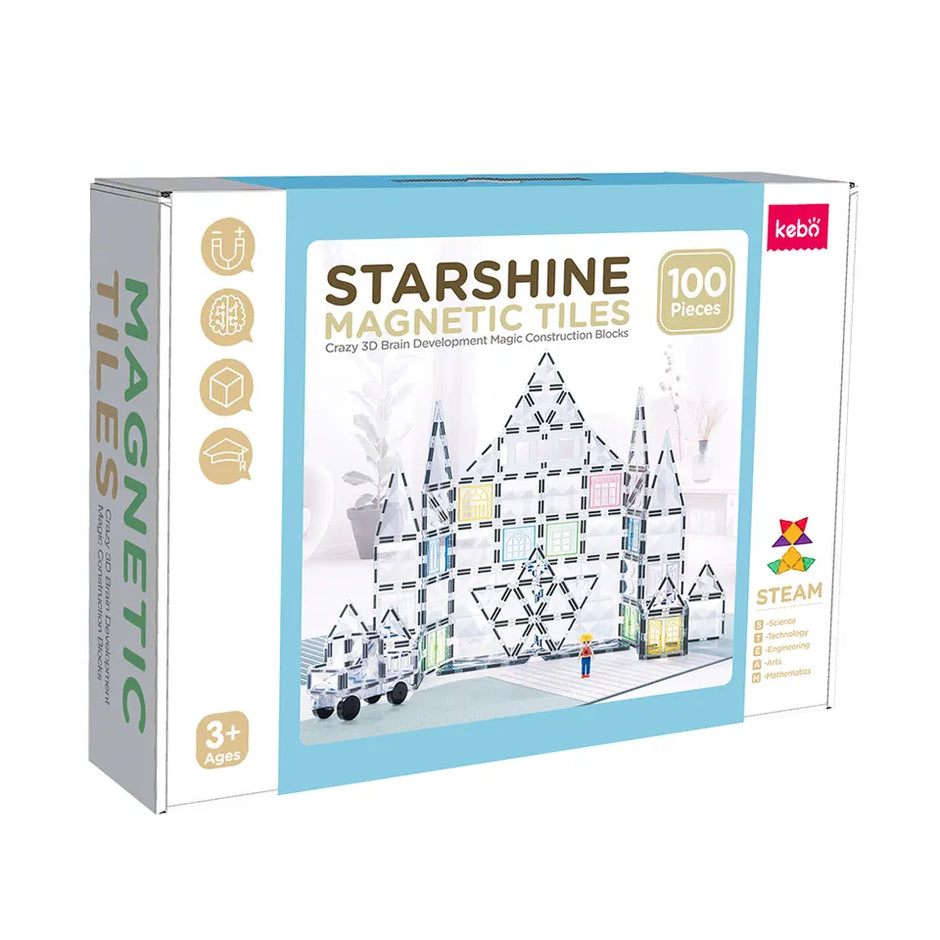 Magnetic Tiles Starshine – 100 piezas para construir, crear y aprender jugando