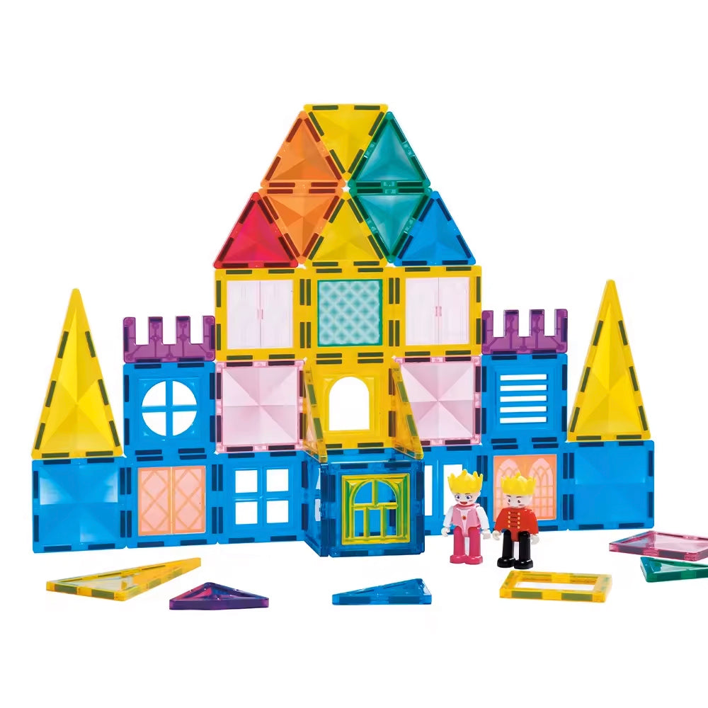 Magnetic Tiles Starshine – 60 piezas para construir castillos con rey y reina