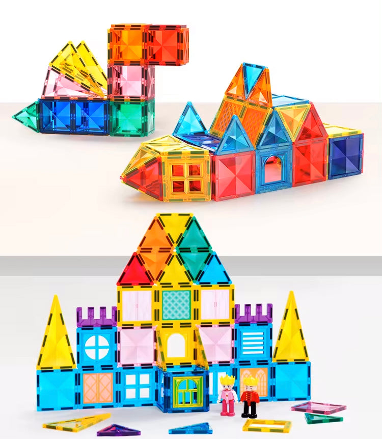 Magnetic Tiles Starshine – 60 piezas para construir castillos con rey y reina