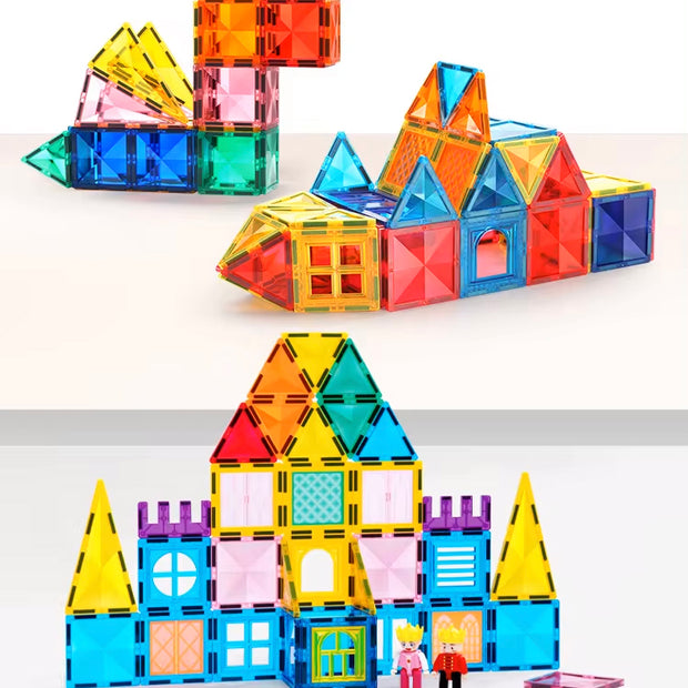 Magnetic Tiles Starshine – 60 piezas para construir castillos con rey y reina