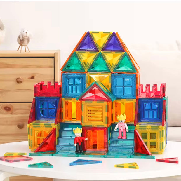Magnetic Tiles Starshine – 60 piezas para construir castillos con rey y reina