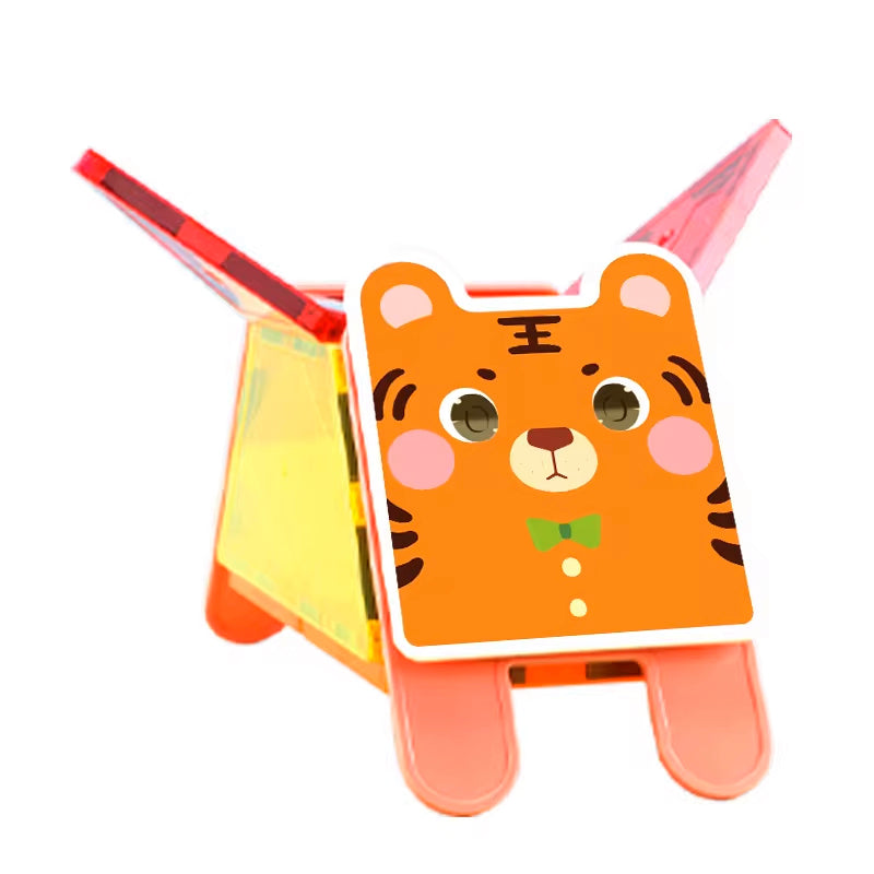 Magnetic Tiles Wonderful Zoo – 62 piezas para construir animales como cebra, conejo y tigre