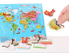 Mapa Mundi Puzzle de Madera – Puzzle educativo por regiones del mundo