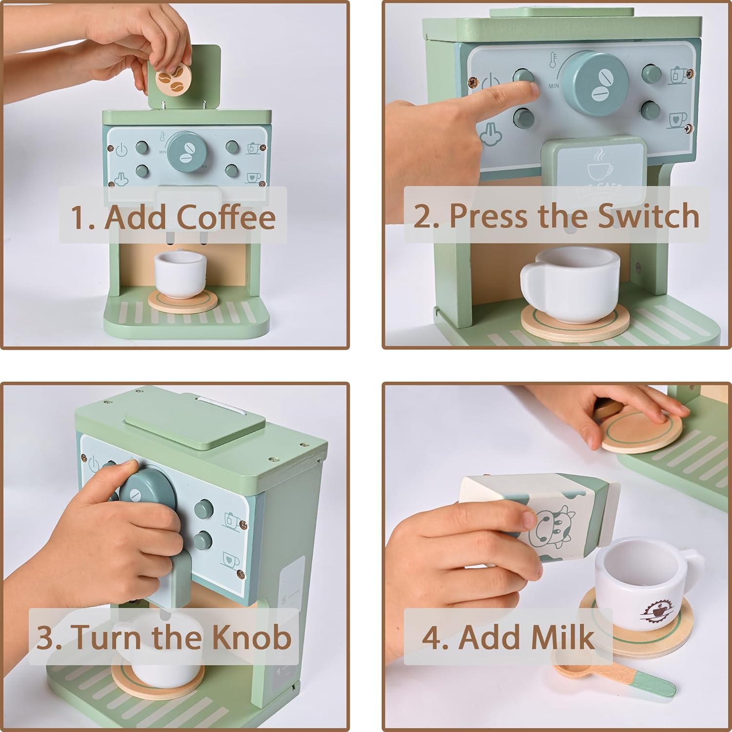 Mini Barista – Máquina de Café de Madera